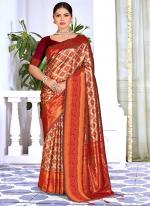 Silk Maroon Festival Wear Weaving Saree